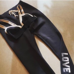 LOVE Stories intimates lace-up black leggings🖤medium